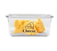 ZoeQide Cheese Box Fridge Food Storage Box with Lid Cheese Slices Sausage and Pieces Cream Cheese Fridge Fresh Organiser Food Storage Box 23 x 15 x 10 cm