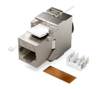 ZOERAX 12-Pack Shielded Cat6A / Cat6 Keystone Jack 10Gbps Zinc-Alloy Housing Modular Termination | Easy Internet Tool Free Jacks | for Cat6A up to 23AWG Solid Bulk S/FTP Ethernet Cable