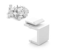 ZOERAX 50-Pack Blank Keystone Jack Inserts for Keystone Wall Plate and Patch Panel,White