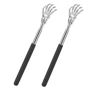 zoerbufan 2 PCS Back Scratcher Extendable, Stainless Steel Back Scratcher for Men & Women, Portable Handheld Massage Stick, Back Massager Tool