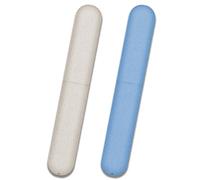 zoerbufan 2 PCS Toothbrush Case, Portable Toothbrush Case Travel Cover for Toothbrush Head for Travel, Family, Blue and Beige