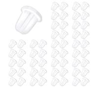 zoerbufan 200 Pcs Earring Backs Kit [100 Pairs], 5mm Earring Backs Stoppers, Clear Soft Rubber for Women's DIY Jewelry Earrings Studs Supplies