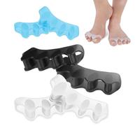 zoerbufan 6 Pcs Toe Separators & Toe Spacers for Overlapping Toes, Silicone Soft Toe Straighteners for Plantar Fasciitis, Hammer Toes & Claw Toes Bunion, Support for Women & Men (3 Color)