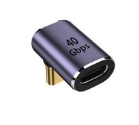 zoerbufan 90 Degree USB C Adapter, USB-C Male to USB-C Female Adapter, Thunderbolt 4/3 10Gbps Connecter 60W Fast Charge for Steam Deck, Switch, VR, Pad Pro and More Type C Devices