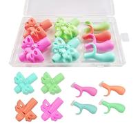 zoerbufan Pencil Grips for Children [8 Pack], Pencil Holder Grip Handwriting Grip Soft Silicone Corrector Writing Tool for Kids Students Toddlers Preschoolers
