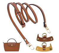 zoerbufan Strap for Longchamp Mini Bag, Adjustable Leather No Punch Replacement Shoulder Bag Strap, Brown