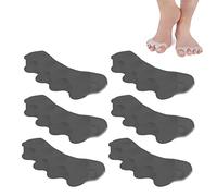 zoerbufan Toe Separators [3 Pair], Toe Stretcher for Overlapping Toes to Relax Toes, Silicone Toe Straighteners for Hallux Valgus, Soft Gel Toe Spacers for Correct Bunions, Running and Yoga(Black)