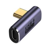 zoerbufan USB C 90 Degree Adapter, 2 Styles USB Type C Male to Female Adapter, Right Angle Extender Connector for Steam Deck, Meta Quest, MacBok, Smart Tablet & Phone and More(T)