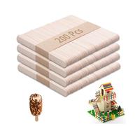 zoerbufan Wooden Craft Sticks, 200 Pieces, Natural Wood, DIY, Arts & Crafts, Home Decoration