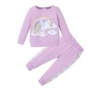 ZOEREA Girls Tracksuit Set, 2 Piece Outfit Baby Girl Clothes, Long Sleeve Fashion Unicorn Sweatshirt Elastic Waist Sweatpants Clothes Set 1-6T