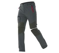 ZOEREA Men's Outdoor Hiking Convertible Breathable Lightweight Climbing Running Zip Off Camping Trekking Pants Shorts, Gray, XXL