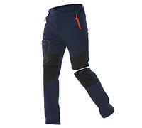 ZOEREA Mens Outdoor Hiking Trousers Convertible Breathable Lightweight Climbing Running Shorts Men's Zip Off Camping Trekking Pants Blue,XXL