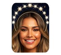 Zoestar Star Halo Crown Headband Rhinestone Star Goddess Headpiece Celestial Hair Accessories for Women (Gold 1)