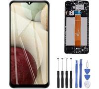ZOETEC Screen Replacement for Samsung GalaxyA12 A125 SM-A125F A125M A125N A125F/DSN A125U LCD Display Touch Screen Digitizer Full Assembly with Frame, Repair Tool Set