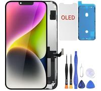 ZOETEC Soft OLED Screen Replacement For iPhone 14 6.1" (NOT LCD) Full HD Display COF Touch Screen Digitizer Frame Assembly with Repair Tool Kits, Waterproof Adhesive, Tempered Glass