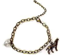 ZOETVTK Twilight Breaking Dawn Bella's Wolf & Heart Bracelet Prop Replica Jewelry Handmade, M, Stainless Steel, simulated