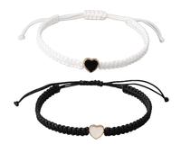 ZoeWei Friendship Bracelet, Couples Bracelets, Matching Bracelets for Couples, 2PCS String Rope Bracelet for Boyfriend Girlfriend BBF Kids Lovers