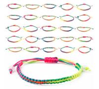 ZoeWei Friendship Bracelets, Bracelet Protection Amulet, Friendship Bracelet, Pack of 25, Woven Bracelet, Lucky Bracelet, Women, Knot Kabbalah Luck Men