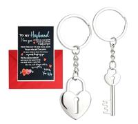 ZoeWei Wedding Gifts, Anniversary for Him, Romantic Couple Keyring Card Set, for 1st 7th 8th 10th 25th 50th Year Wedding Anniversary