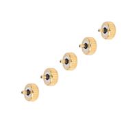 Zoeyilan 5pcs Golden Watch Crown Spare Parts, Watchmaker Repair Parts Replacement Accessories, Repair Accessories Assortment Parts, Watch Repairing Tool Kit (6mm Long Hole)