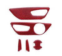Zoeyilan CARBON FIBER SEAT BUTTON COVER DURABLE INTERIOR DECOR FOR FORD