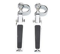 Zoeyilan Pair Clevis Foot Pedals U Clamp Footrests Universal for Motorcycle Street Bike with 1in - 1-1/4in Highway Engine Crash Bar