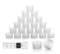 Zoeynex 25 Pack Large Press-In Bottle Adapters (Fits 28mm Neck / 0.85" Opening) - For 12oz-16oz Bottles - No-Spill Dispenser Plugs for Oral Syringes - Deep Seal for Liquid Medicine (BPA Free)