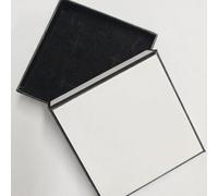 ZoeyShine Small Square Black & White Minimalist Rigid Paper Gift Box - 7x7x2.5cm Lift-Off Lid Storage Case for Jewellery, Rings, Earrings, Necklaces, Bracelets, Premium Presentation Packaging