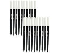 ZOFAX Felt Tips Colouring Pens, BLACK, PACK - 20 Pens, Ideal for Everyone Use in School Office Home, Draw Sketch Mark Colour Write, Black Ball Pen