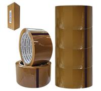 ZOFAX Packaging Tape Rolls, BROWN, 48mm x 65m, Pack of 6, Versatile Packaging Tape for Secure Cardboard Boxes Postage Moving House Strong Adhesive Packing Tape