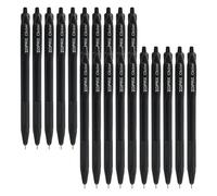 ZOFAX TriGlide Retractable Ballpoint Pens, BLACK, Fine Point (0.7mm), Pack of 20, Smooth Ball Pens, Trio Grip, Perfect for School Office Home Business Use