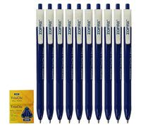 ZOFAX TrioClic Retractable Ballpoint Pens, BLUE, Medium Point (1.0mm), Pack of 50, Smooth Writing, Triangular Grip, Bulk Pack, Perfect for School Office Home Business Hospital Everyday Use