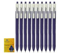 ZOFAX TrioClic Retractable Ballpoint Pens, PURPLE, Medium Point (1.0mm), Pack of 50, Smooth Writing, Triangular Grip, Bulk Pack, Perfect for School Office Home Business Hospital Everyday Use