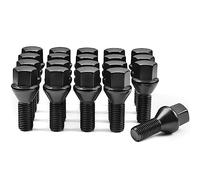 ZOFFI Black Wheel Bolts M12x1.5, Replacement for BMW 1er (until 2010) 3er (until 2011) 5er (until 2009), Tapered Seat 60° Thread 24mm HEX 17mm （Set of 20）