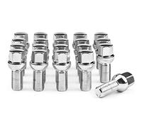ZOFFI Chrome Wheel Bolts M14 x 1.5 Replacement for Mercedes A/B/C/E/G/S Class, Pack of 20 Ball Seat R12 SW17 Shaft Length 24 mm