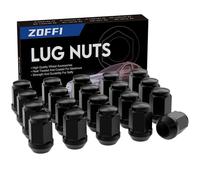ZOFFI M12x1.5 Lug Nuts - Replacement for Ford Fusion, Focus, Escape Aftermarket Wheel - 20pcs Black Closed End Conical Seat 19mm Hex Lug Nuts