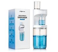 ZOFGENOW Automatic Mouthwash Dispenser for Bathroom,Bathroom Accessories 19.4 Fl Oz Dispensers with Magnetic Cups,Wall Mounted Dispenser,Suitable for All Age Groups,White