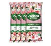 Zoflora Antibacterial Cleaning Wipes Rose Garden 96 Pack Multi Surface Disinfectant Wipes Kill 99% of Bacteria & Viruses Floral Scent (Pack of 4)