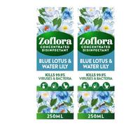 Zoflora Blue Lotus Concentrated Disinfectant 2 Pack 250Ml Multi Surface Cleaner