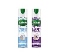 Zoflora Carpet Care Foam (2 x 600ml), Linen Fresh & Midnight Blooms, Odor Eliminator for Carpets & Upholstery, Deep Cleaner For Rugs, Deodorize with