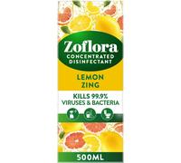 Zoflora Concentrated Antibacterial Disinfectant, 3 in 1 Lemon Zing 500ml