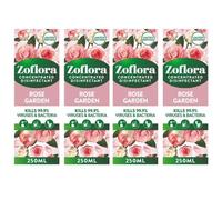 Zoflora Concentrated Disinfectant Liquid Antibacterial Multi-Surface Household Cleaner Eliminates 99% of Germs & Odours Assorted Fragrances and Sizes (250ml Pack of 4, Rose Garden)