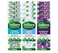 Zoflora Disinfectant Concentrates Cleaning Bundle, 12 x 120 ml (1.4 L) Multipurpose Disinfectant Liquid, Antibacterial & Multi-Surface, Pet Safe Disinfectant, Kills 99.9% Of Bacteria & Viruses