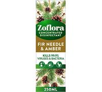 Zoflora Fir Needle & Amber Concentrated Multipurpose Disinfectant Liquid, Antibacterial Multi-surface Cleaner, Pet-Friendly, Kills 99,9% of Bacteria & Viruses, 1 x 250ml