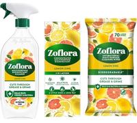 Zoflora Lemon Zing Bundle - Multipurpose Disinfectant Trigger Spray, 1 x 800ml, Concentrated Disinfected Liquid, Biodegradable Wipes. (One of each)