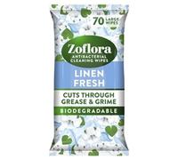 Zoflora Linen Fresh Biodegradable Antibacterial Cleaning Wipes 70