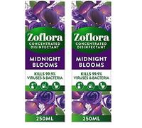 Zoflora Midnight Blooms Concentrated Multipurpose Disinfectant Liquid, Antibacterial Multi-surface Cleaner, Pet-Friendly, Kills 99,9% of Bacteria & Viruses, 1 x 250ml (Pack of 2)