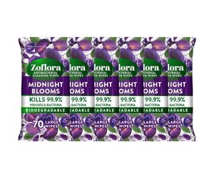Zoflora Midnight Blooms Large Biodegradeable Wipes Antibacterial Cleaning 6