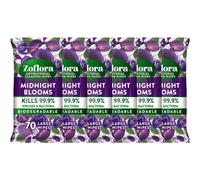 Zoflora Midnight Blooms Large Biodegradeable Wipes, Antibacterial Cleaning, 6 x 70 Wipes Pack, Multi-Surface Disinfectant, Removes Odours & Kills 99.
