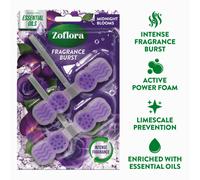Zoflora Midnight Blooms Rim Blocks 2 x 48g Pack Continuous Freshness